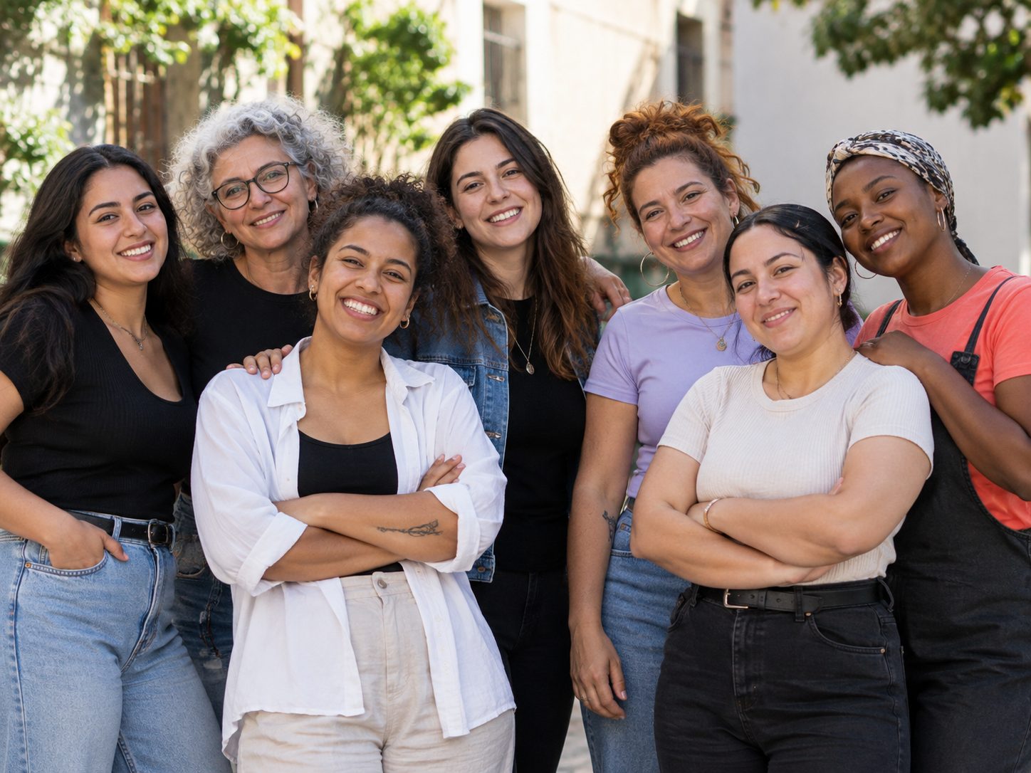 Ilustración de mujeres diversas representando la igualdad